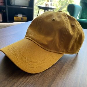 Mustard yellow baseball cap